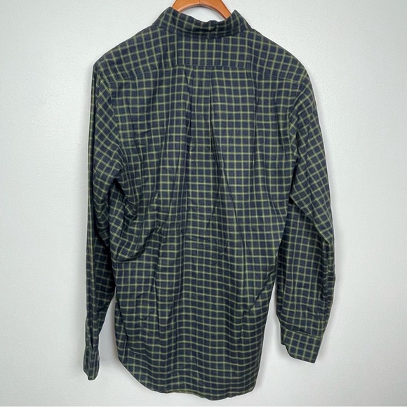 Ralph Lauren Classic Fit Button Down Shirt Green Blue Plaid Mens Small - Picture 5 of 6